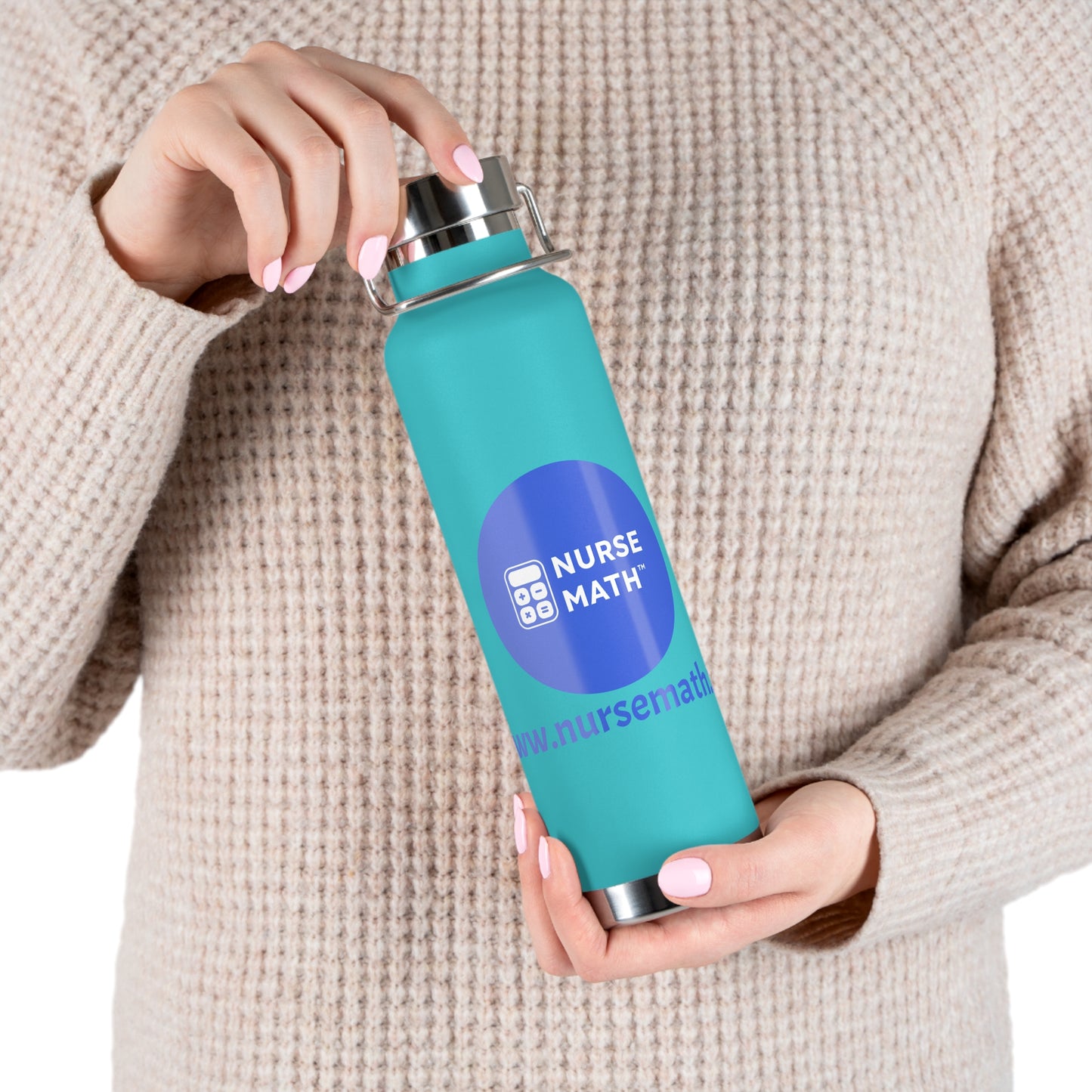 Nurse Math Copper Vacuum Insulated Bottle, 22oz