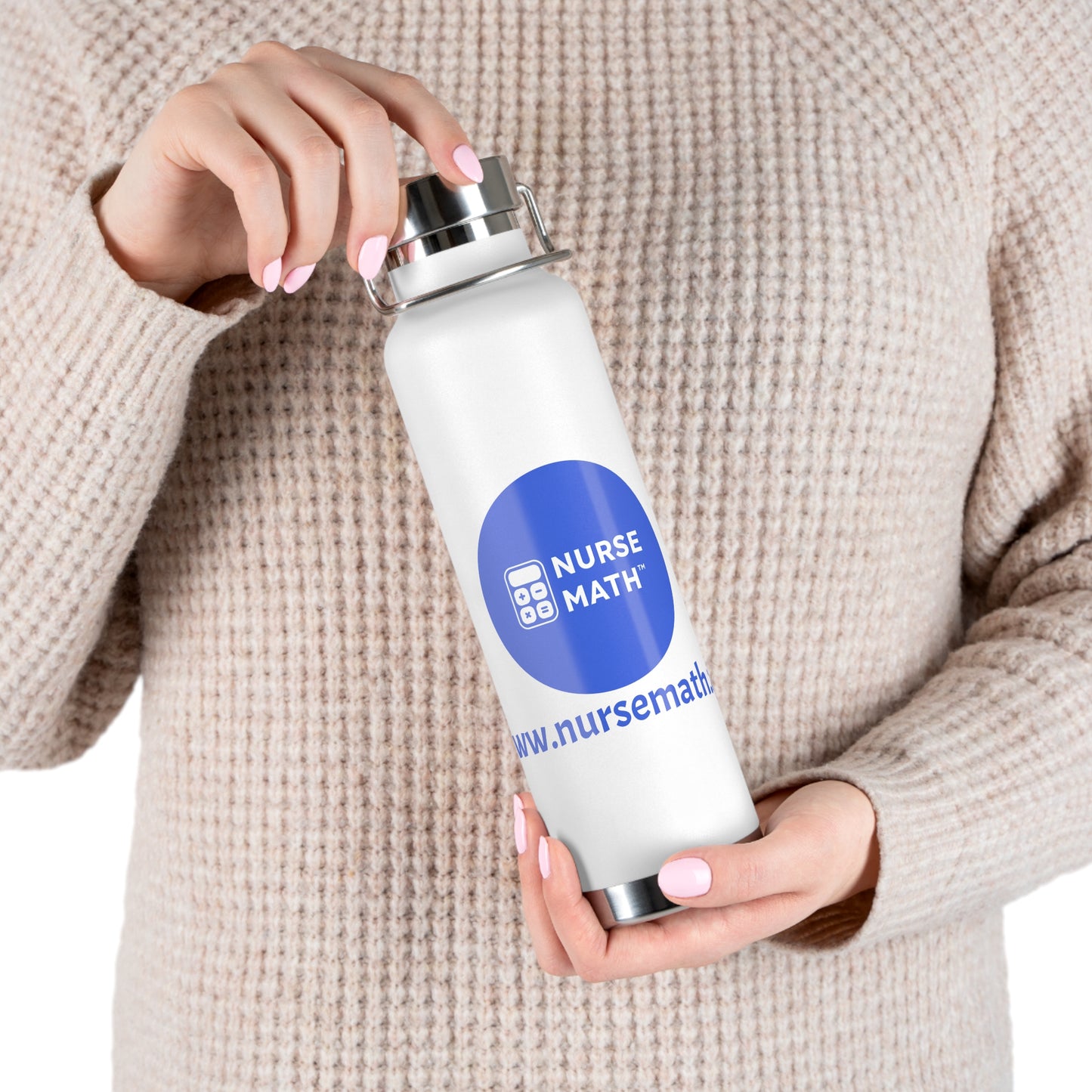Nurse Math Copper Vacuum Insulated Bottle, 22oz