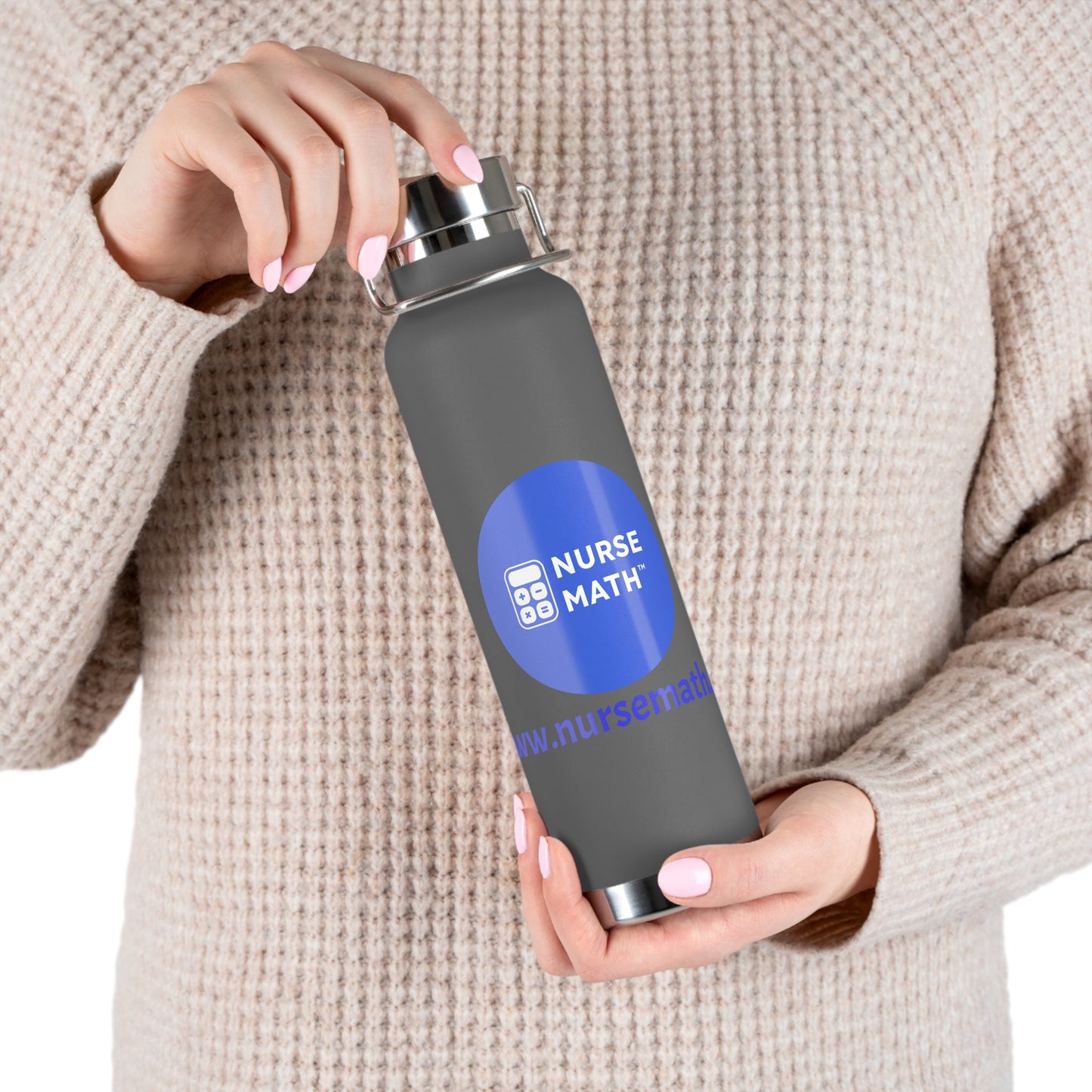 Nurse Math Copper Vacuum Insulated Bottle, 22oz