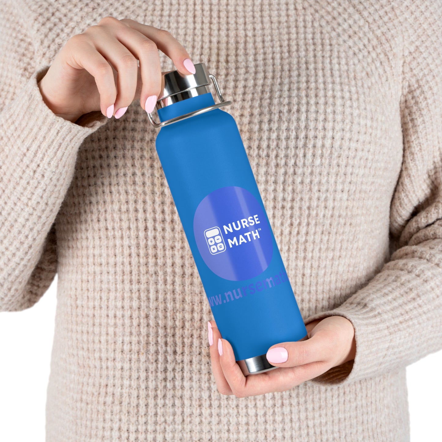 Nurse Math Copper Vacuum Insulated Bottle, 22oz