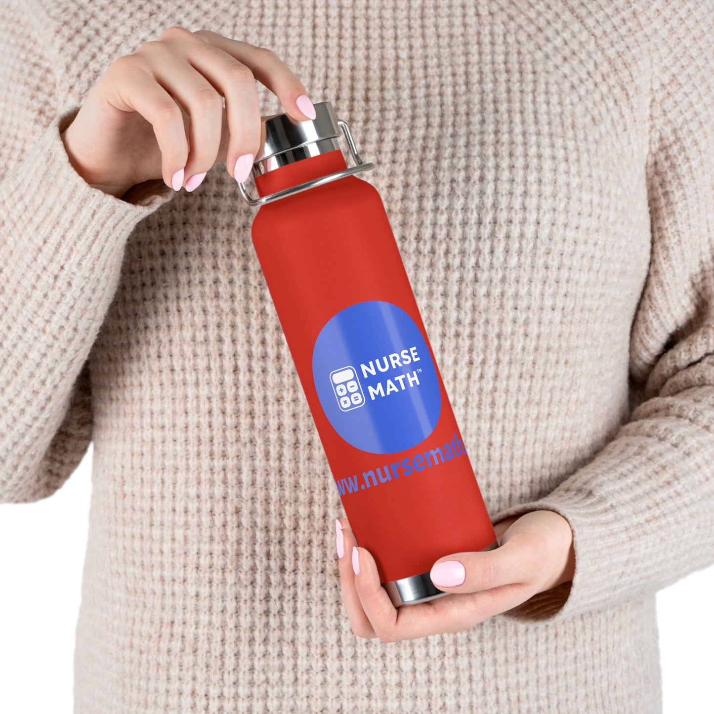 Nurse Math Copper Vacuum Insulated Bottle, 22oz